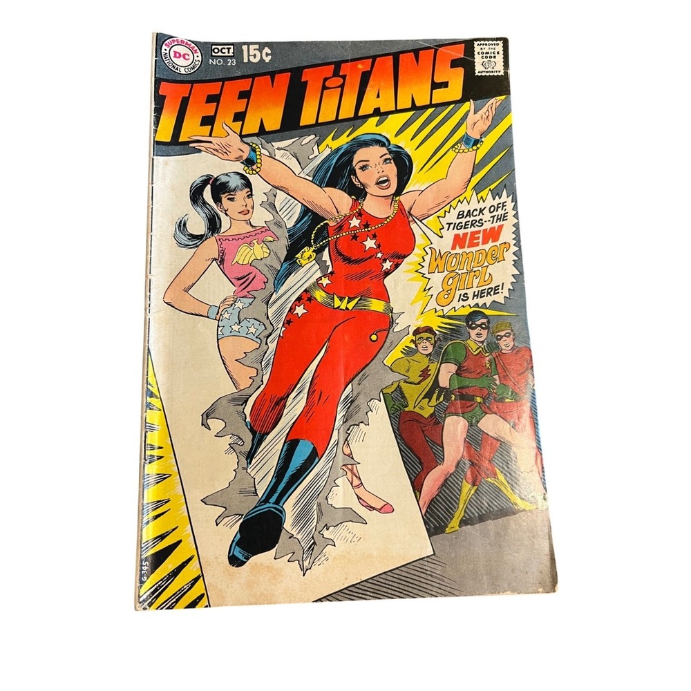 Vintage‎ 1969 Teen Titans No 23 DC Comics New Wonder Girl Robin Kid Flash Speedy